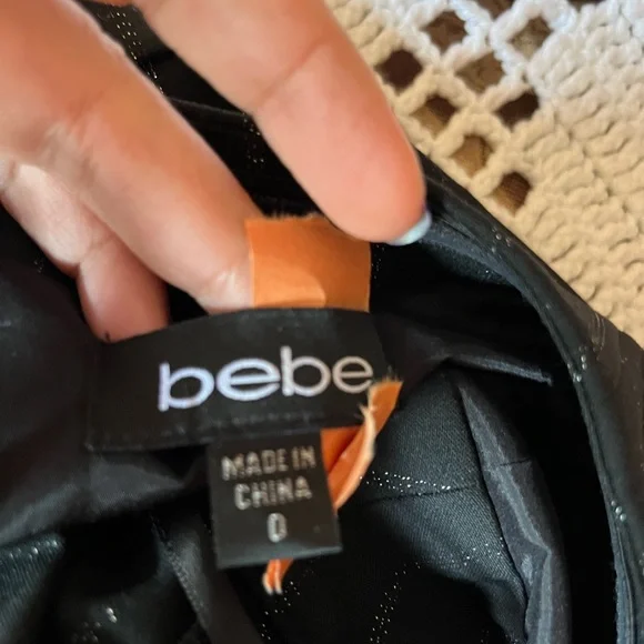 Pinstripe halter jumpsuit by Bebe preloved size 0. There is no stretch. - Picture 8 of 8